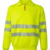 Sudadera de Trabajo con Media Cremallera y Cinta Segmentada Velilla 305704 Amarillo Fluor Sudadera de Trabajo con Media Cremallera y Cinta Segmentada Velilla 305704 Amarillo Fluor