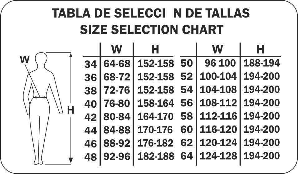 Guia Talla Marca 588-PBS