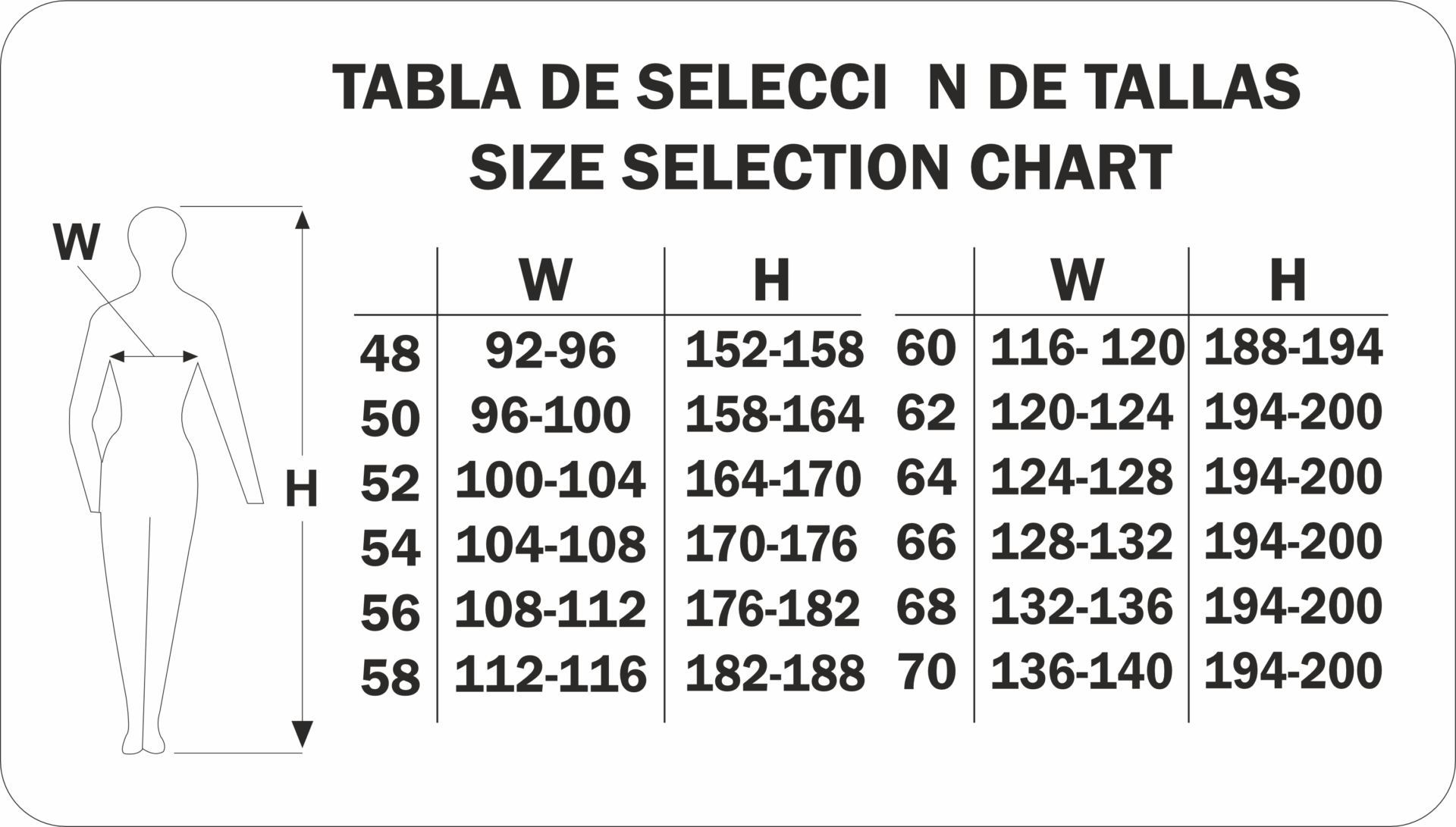 Guia Talla Marca 488-CV TOP