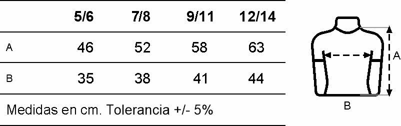 GUIA TALLA MK521V MUKUA