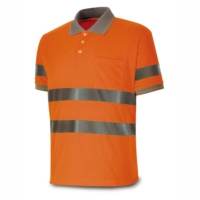 Polo Alta Visibilidad Naranja Flúor Marca 1288PAVMC Distinción