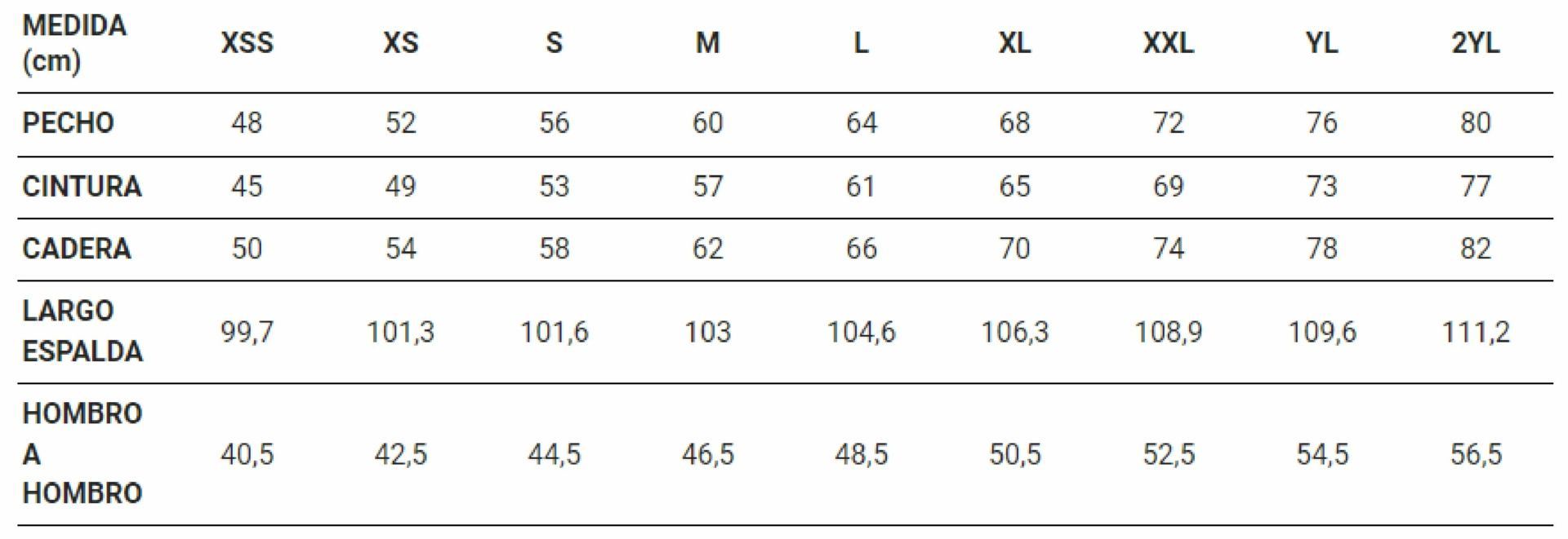 GUIA TALLA 5710 GARYS