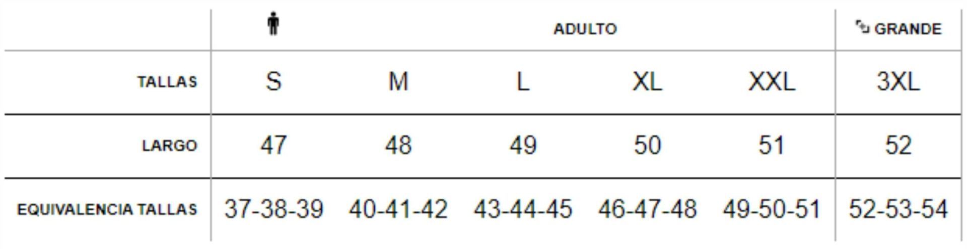 GUIA TALLA QUEBEC VALENTO