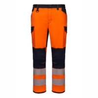 Pantalón Stretch Velilla con Rodilleras 303010S Marino-Naranja Flúor Distinción