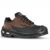 Zapato seguridad U-Power Escape S3 piel marrón negro Zapato de seguridad U-Power Escape S3 SRC ESD bajo, piel marrón y textil negro