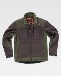 Cazadora Workshell de Hombre Workteam S8620 marrón-verde