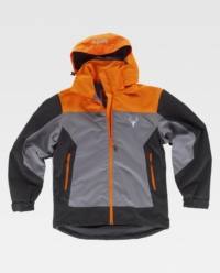 Chaqueta Impermeable Unisex HunterTeam S8225 gris-naranja