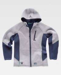 Chaqueta con Capucha Laboral Workteam WF2605 gris-marino