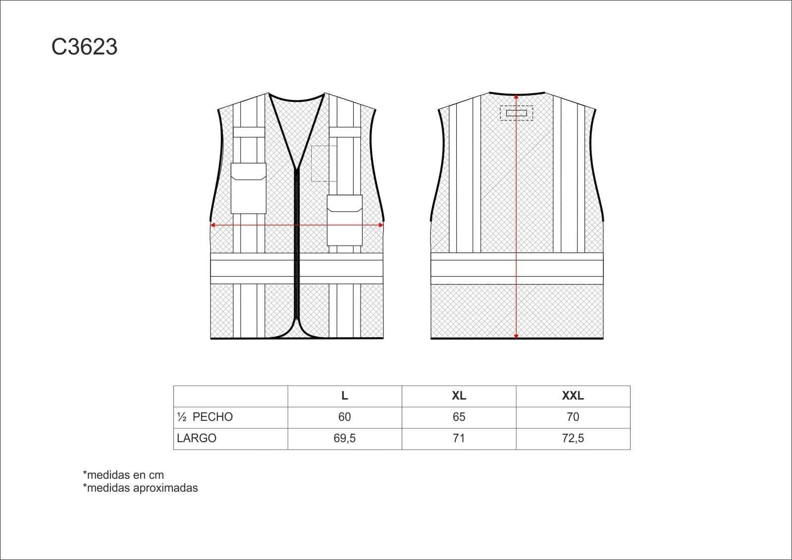 GUIA TALLA C3623 WORKTEAM DISTINCIÓN