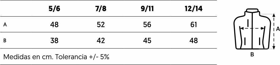 GUIA TALLA MUKUA RICHMOND KIDS