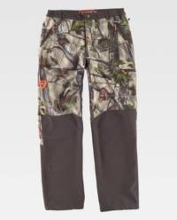 Pantalón Softshell Elástico HunterTeam S8365 camuflaje-marrón