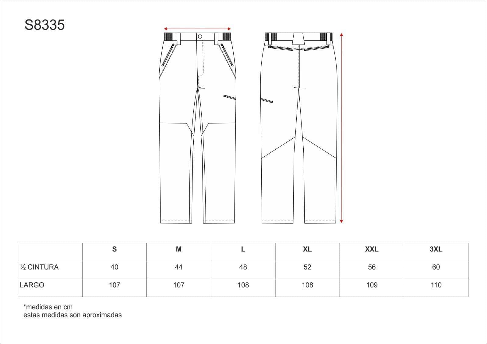 S8335 GUÍA DE TALLAS