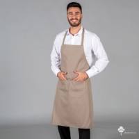 Delantal de Tejido Orgánico Con Peto Gary's 1598 ceniza