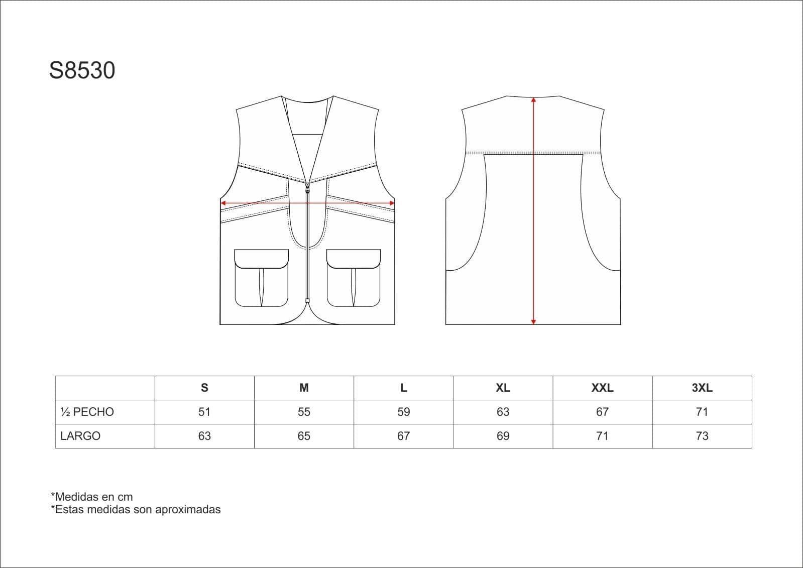 S8530 GUÍA DE TALLAS