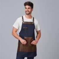 Delantal con Peto Unisex Vaquero y Piel Gary's 100004 Delantal con Peto Unisex Vaquero y Piel Gary's 100004