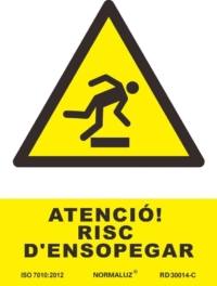Señal "Atenció risc d'ensopegar" Normaluz Señal "Atenció risc d'ensopegar" Normaluz