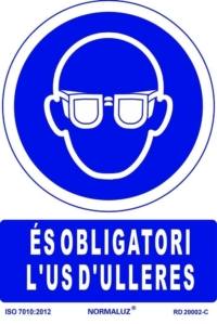 Señal "És obligatori l'ús d' ulleres" Normaluz Señal "És obligatori l'ús d' ulleres" Normaluz