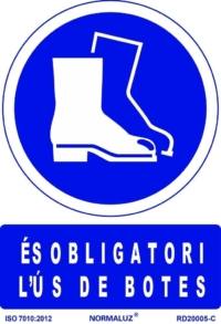 Señal "És obligatori l'ús de calcat de seguretat" Normaluz Señal "És obligatori l'ús de calcat de seguretat" Normaluz