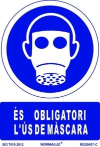 Señal "És obligatori l'ús de màscara" Normaluz Señal "És obligatori l'ús de màscara" Normaluz
