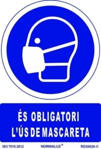 Señal "És obligatori l'ús de mascareta" Normaluz Señal "És obligatori l'ús de mascareta" Normaluz