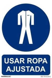Señal "Es obligatorio usar ropa ajustada" Normaluz Señal "Es obligatorio usar ropa ajustada" Normaluz