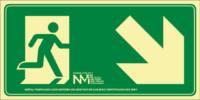 Señal "evacuación flecha abajo derecha persona" Normaluz Señal "evacuación flecha abajo derecha persona" Normaluz