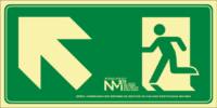 Señal "evacuación flecha arriba izquierda persona" Normaluz Señal "evacuación flecha arriba izquierda persona" Normaluz