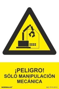 Señal "¡Peligro! sólo manipulación mecánica" Normaluz Señal "¡Peligro! sólo manipulación mecánica" Normaluz
