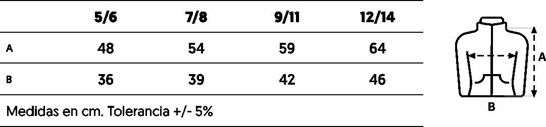 GUIA TALLA FZ280K MUKUA