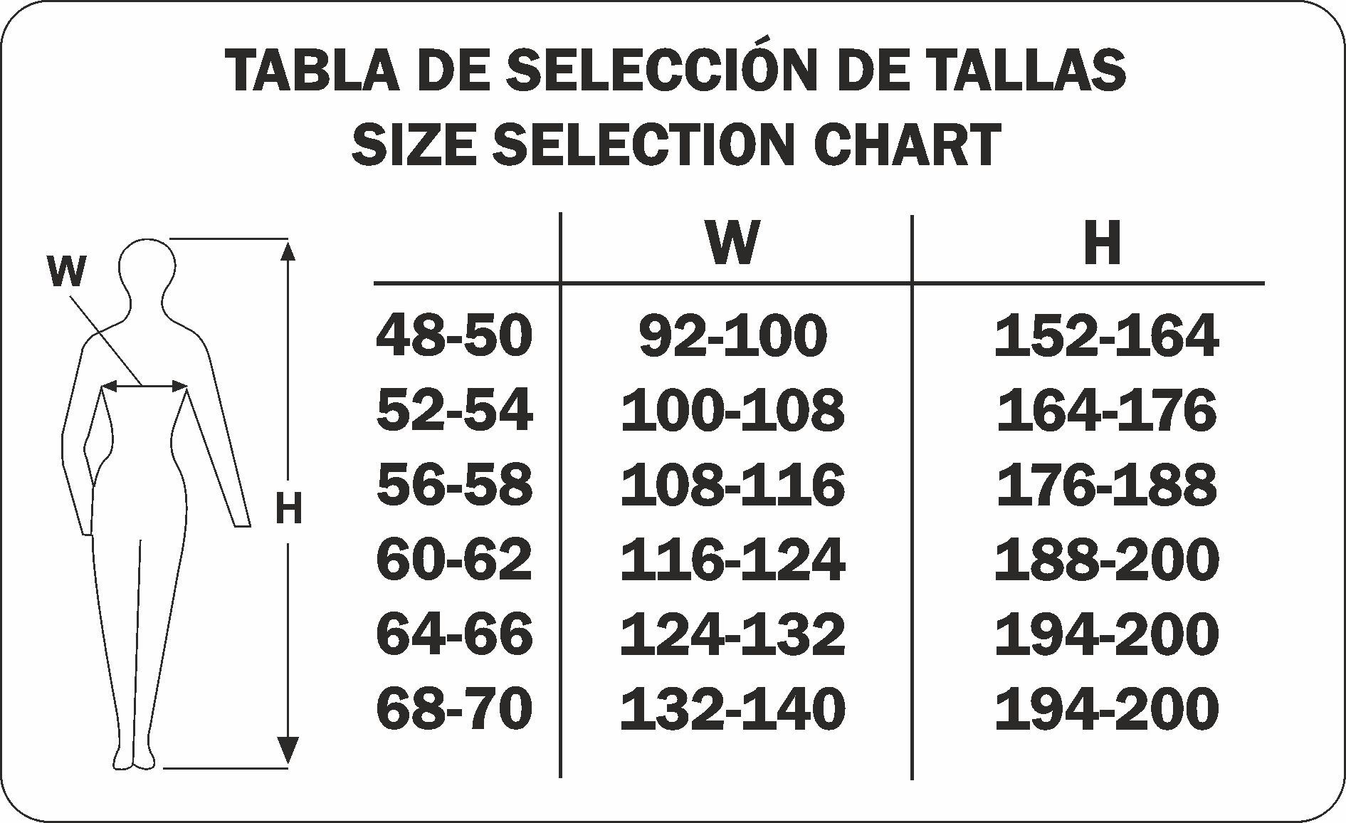GUIA TALLA 588BPSGNE MARCA