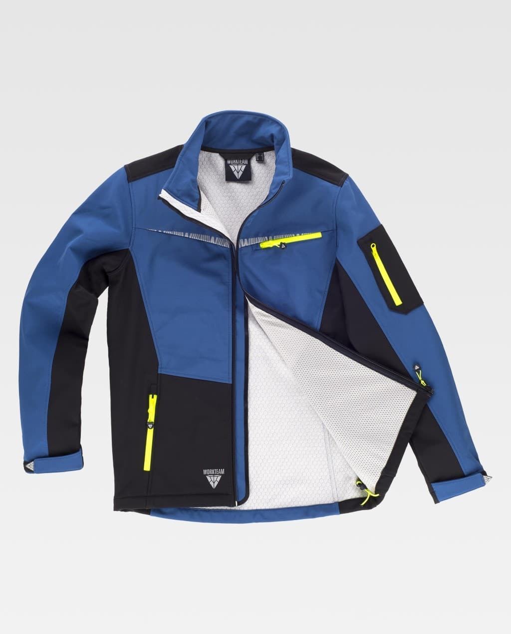 Chaqueta Chaqueta Workshell Bicolor Cortavientos Workteam S7825 Distinción azul-negroWorkshell Bicolor Cortavientos Workteam S7825 Distinción azul-negro