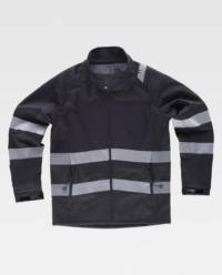 Chaqueta Workshell con Bandas Reflectantes Workteam S9203 Chaqueta Workshell con Bandas Reflectantes Workteam S9203