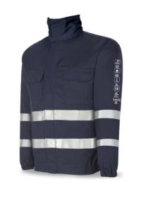Chaqueta Ignífuga/Antiestática con Cintas Reflectantes Marca 988CIRAM Chaqueta Ignífuga/Antiestática con Cintas Reflectantes Marca 988CIRAM