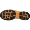 Suela Calzado Seguridad Puma Chase Low S1PS Suela antideslizante del calzado de seguridad Puma Safety Chase Low S1PS en negro, naranja y azul, con logo Puma e inscripción IMPULSE.
