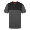 Camiseta Portwest EV411 bicolor gris negra Camiseta de manga corta bicolor Portwest EV411 gris y negra de poliéster, ideal para ropa laboral industrial con detalles reflectantes en las mangas.