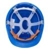 Casco Portwest PS61 azulina interior con suspensión Interior de casco de protección Portwest Work Safe PS61 azulina, con sistema de suspensión blanco y banda antisudor naranja, para seguridad industrial.