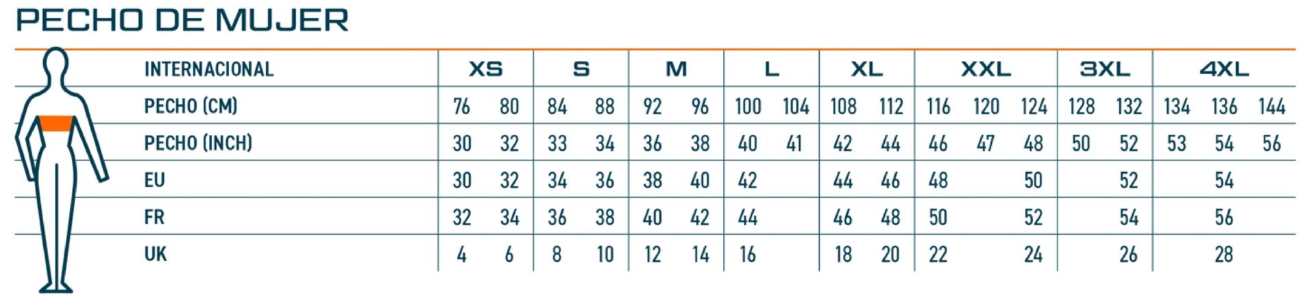 GUIA PECHO MUJER PORTWEST