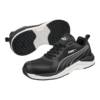 Zapato de Protección Puma Shift Low S3S Negro Zapato de protección Puma Shift Low S3S negro para hombre, con suela antideslizante y detalles blancos. Calzado de seguridad industrial.