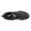 Zapato de Protección Puma Shift Low S3S Negro Zapato de protección Puma Shift Low S3S negro de hombre, vista superior detallada. Calzado de seguridad industrial con cordones y logos Puma visibles en plantilla y lengüeta.